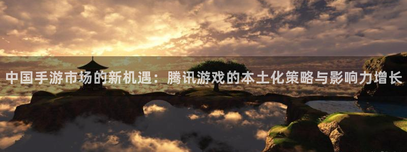 pp电子衣服怎么样：中国手游市场的新机遇：腾讯游戏的本土化策略与影响力增长